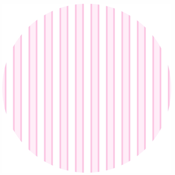 Painel Tecido Redondo Listrado Rosa